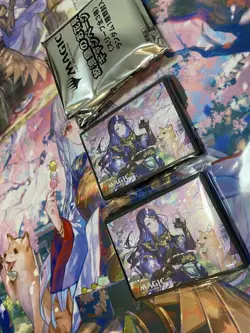 MTG Campaign Prize - Wandering Emperor Cherry Blossom Viewing Playmat & Extras - Image 2