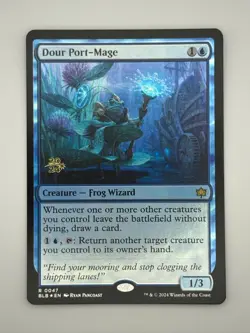 Dour Port-Mage (Prerelease Promo)| Foil | Bloomburrow | Near Mint - Image 1