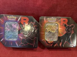 Two Pokemon Team Rocket MewTwo Tin New Sealed Destined Rivals FACTORY SEALED - Image 1