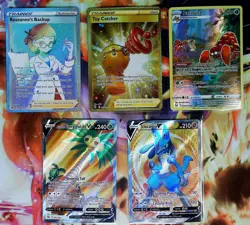 Pokemon Sword & Shield Full Art Secret Rare Gold Lot - Image 1