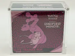 Pokemon TCG Sun & Moon Unified Minds Elite Trainer Box SEALED w/Acrylic Case - Image 1