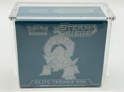 Pokemon TCG XY Steam Siege Elite Trainer Box SEALED w/Acrylic Case - Image 1