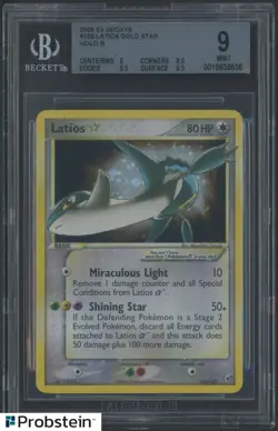 2005 Pokemon Ex Deoxys Gold Star #106 Latios Holo R BGS 9 MINT - Image 1