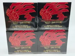 Lot of (4) Pokemon TCG SWSH Lost Origin Pokemon Center Elite Trainer Boxes - Image 1