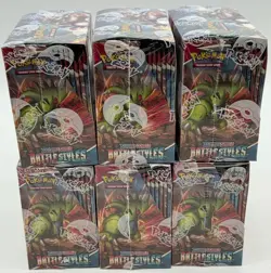 Lot of (6) Pokemon TCG Sword & Shield Battle Styles Booster Boxes SEALED - Image 2