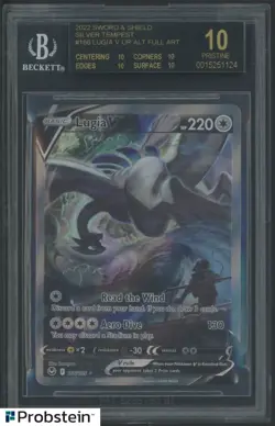 2022 Pokemon SWSH Silver Tempest #186 Lugia V Alt Full Art BGS 10 BLACK LABEL - Image 1
