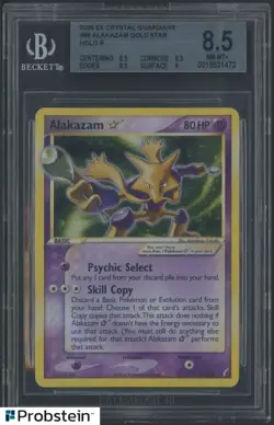 2006 Pokemon Ex Crystal Guardians #99 Alakazam Gold Star Holo R BGS 8.5 NM-MT+ - Image 1
