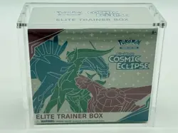 Pokemon TCG Sun & Moon Cosmic Eclipse Elite Trainer Box SEALED w/Acrylic Case - Image 1