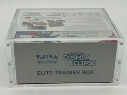 Pokemon TCG Sun & Moon Cosmic Eclipse Elite Trainer Box SEALED w/Acrylic Case - Image 5
