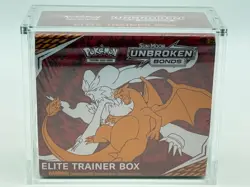 Pokemon TCG Sun & Moon Unbroken Bonds Elite Trainer Box SEALED w/Acrylic Case - Image 1