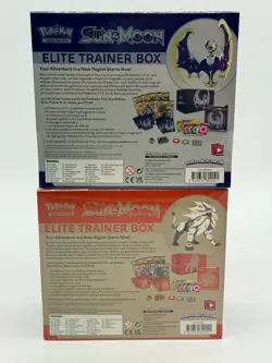 Lot of (2) Pokemon TCG Sun & Moon Solgaleo & Lunala Elite Trainer Boxes SEALED - Image 2