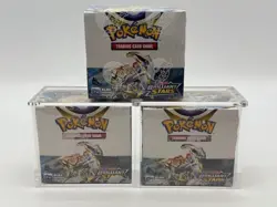 Lot of (3) Pokemon Brilliant Stars Booster Boxes SEALED w/ 2 Acrylic Cases - Image 1