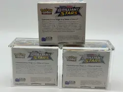 Lot of (3) Pokemon Brilliant Stars Booster Boxes SEALED w/ 2 Acrylic Cases - Image 3