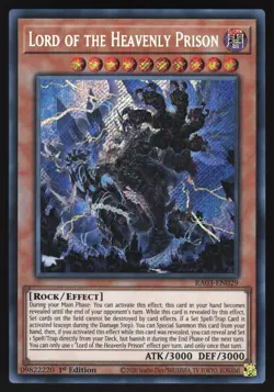 Lord of the Heavenly Prison - RA03-EN029 - Secret Rare - Yugioh - Image 1