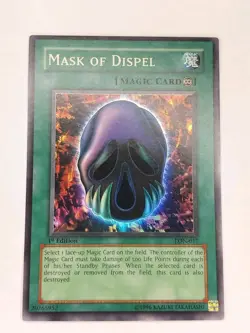 Yu-Gi-Oh! TCG Mask Of Dispel LON-017 Super Rare 1st Edition LP - Image 1