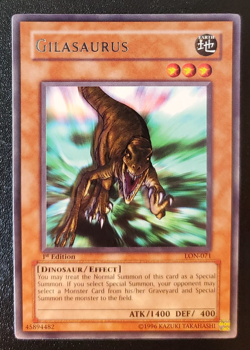 Yu-Gi-Oh! Gilasaurus LON-071 Labyrinth of Nightmare 1st Edition (2003) NM - Image 1
