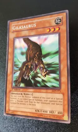 Yu-Gi-Oh! Gilasaurus LON-071 Labyrinth of Nightmare 1st Edition (2003) NM - Image 3