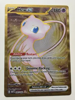 Pokemon Mew EX Metal Gold NM 205/165 Scarlet & Violet 151 Promo Card - Image 1