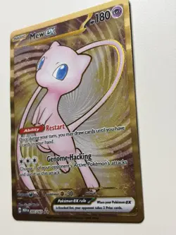 Pokemon Mew EX Metal Gold NM 205/165 Scarlet & Violet 151 Promo Card - Image 3
