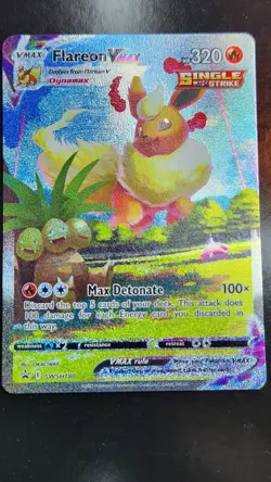 Pokemon TCG Sword&Shield Flareon Vaporeon Jolteon VMAX 3-Card Set NM - Image 3