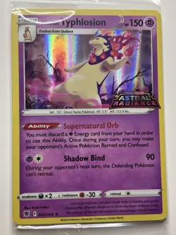 SEALED Hisuian Typhlosion 052/189 Astral Radiance Stamped Promo Pokemon Card - Image 1