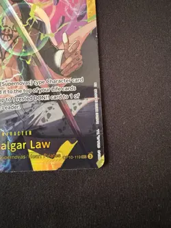 Trafalgar Law OP10-119 SEC English One Piece TCG Card Royal Blood NM+ Pack Fresh - Image 4
