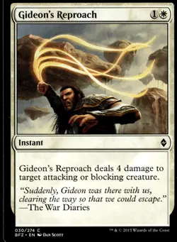 Gideon's Reproach Battle for Zendikar #30 MTG TCG - Image 1