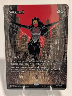 Silkguard (Borderless) Regular: Spider-Man MTG (NM) - Image 1