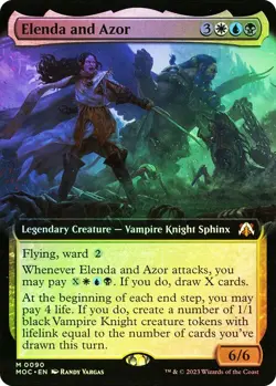 MTG FOIL Elenda and Azor Extended Art - March of the Machine Commander #090 - Image 1