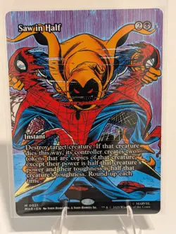 Saw in Half (Borderless) Regular: Spider-Man MTG (NM) - Image 1