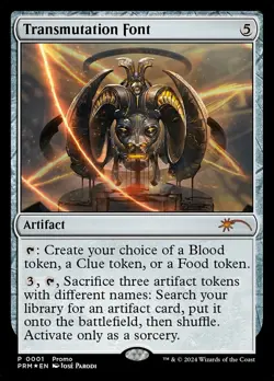 1 x Transmutation Font (0001) - Foil - Unique & Misc. Promos - NM-Mint - MTG - Image 1