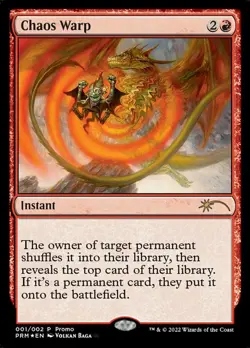 1 x Chaos Warp - Foil (WPN 2024 Promo) - Unique & Misc. Promos - NM-Mint - MTG - Image 1