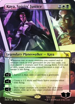 MTG FOIL Kaya, Spirits' Justice Borderless - Murders at Karlov Manor #335 - Image 1