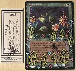 MTG Argothian Pixies Alter Altered Sketch Art Amy WEBER Magic - Image 1