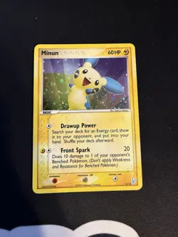 Moderately Played, English Pokemon Holo Minun - 6/12 - Common EX Trainer Kit 2 - Image 1