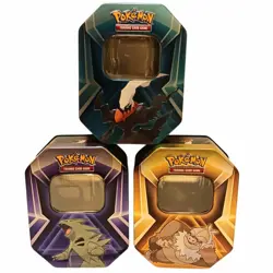 Lot Of 3 Pokemon Collectors Tins Empty 2024 Tyranitar Pupitar Larvitar TCG EMPTY - Image 1
