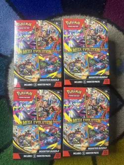 Pokemon Mega Evolutions Booster Bundle Lot Of 4 Free Shipping SEALED - Image 1