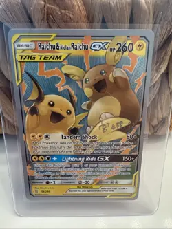 Pokemon Card - Raichu & Alolan Raichu GX 54/236 Unified Minds - NM - Image 1