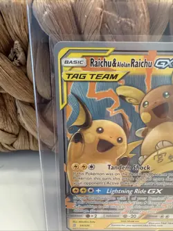 Pokemon Card - Raichu & Alolan Raichu GX 54/236 Unified Minds - NM - Image 2