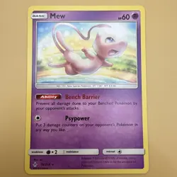 Mew 76/214 - Pokemon Card TCG - Unbroken Bonds Sun & Moon Non-Holo Rare Card - Image 1