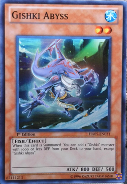 Gishki Abyss - HA05-EN031 1st Edition Super Rare YuGiOh TCG Card - Image 1