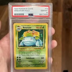 1999 Pokemon Game Venusaur Holo #15 PSA Gem Mint 10 Card - Image 1