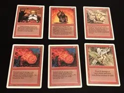Mtg Revised Red Card Lot-45 Cards.Shivan Dragon,Goblin King.Cards Played - Image 4