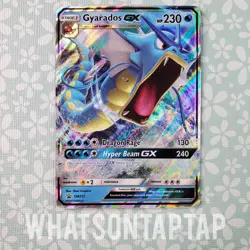 Pokemon Card Gyarados SM212 Black Star Promo Sun Moon Hidden Fates Tin LP - Image 1