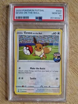 Eevee On the Ball 2020 Futsal UK Exclusive Promo Card PSA 10 Gem Mint 002/005 - Image 1
