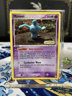 Pokemon Card Ex Legend Maker Wynaut 71/92 2006 Reverse Stamped Holo - Image 1
