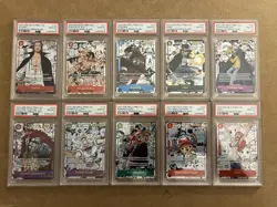 One Piece Manga PRB01 PSA 10 Sequential God Pack (10 Cards) - Image 1