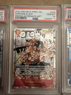 One Piece Manga PRB01 PSA 10 Sequential God Pack (10 Cards) - Image 3