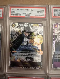 One Piece Manga PRB01 PSA 10 Sequential God Pack (10 Cards) - Image 5