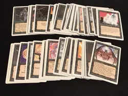 Mtg Revised Black Card Lot-52 Cards. Mind Twist,Demonic Tutor. Played Condition - Image 1